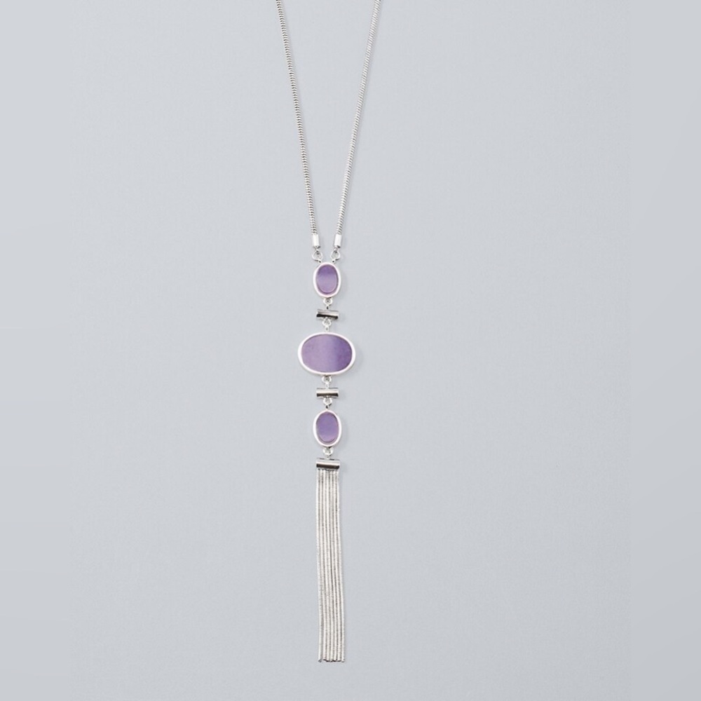 Jade Fringe Pendant Necklace